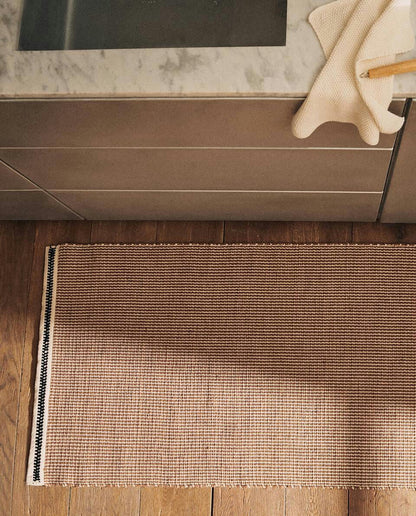 NON-SLIP STRIPED JUTE RUG